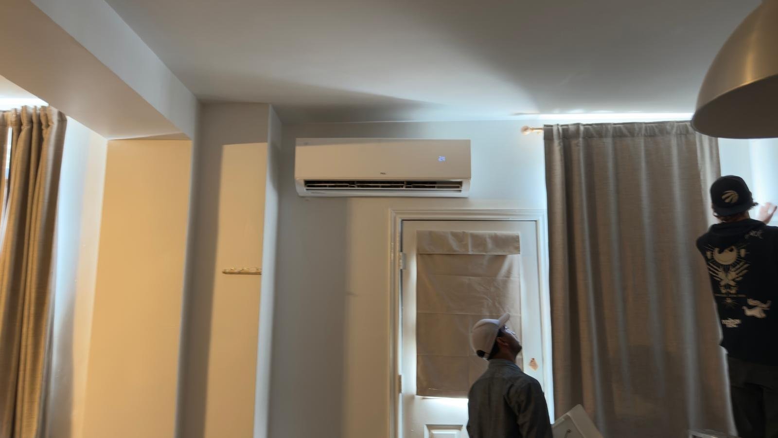 Ductless mini-split indoor wall unit installation living space GTA